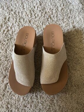 Corkys Boutique Natural/Tan Slide Mules